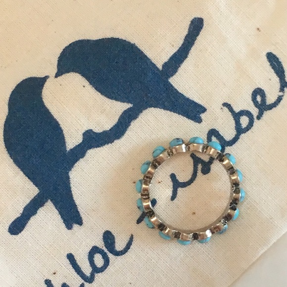 SOLD Chloe + Isabel Golden Lotus Turquoise Ring - Picture 6 of 8